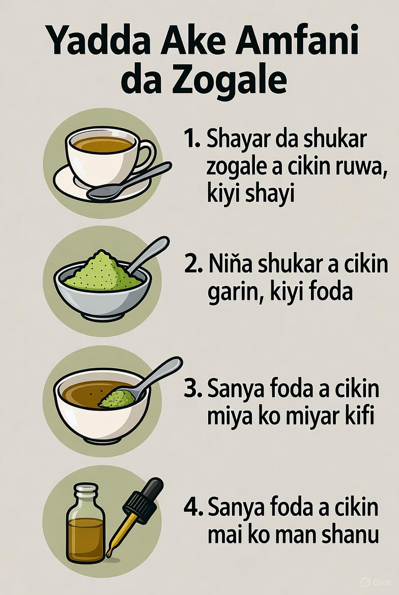 hanyoyin amfani da zogale